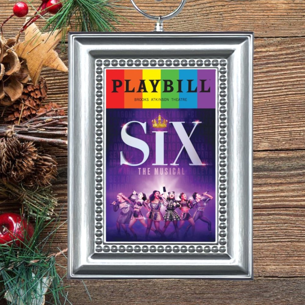 Six Broadway Musical Playbill Christmas‎ Tree Ornament